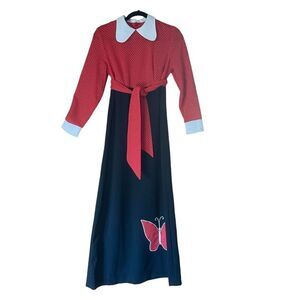 Vintage 1960s Rockabilly Maxi Dress Girlhoodcore Snow White Halloween